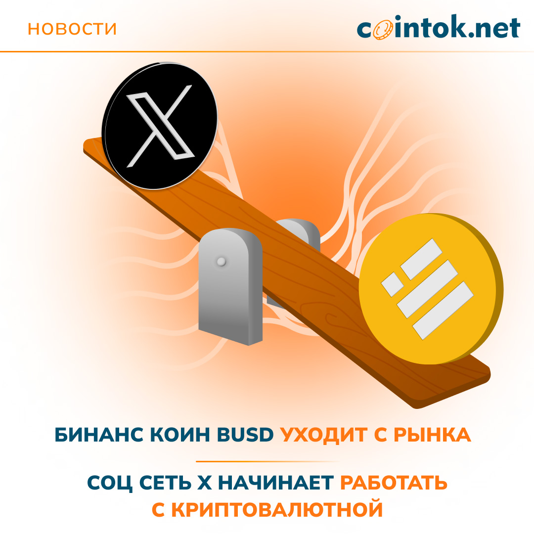 Бинанс сейбл коин Busd уходит с рынка Соц сеть X начинает работать с криптовалютной